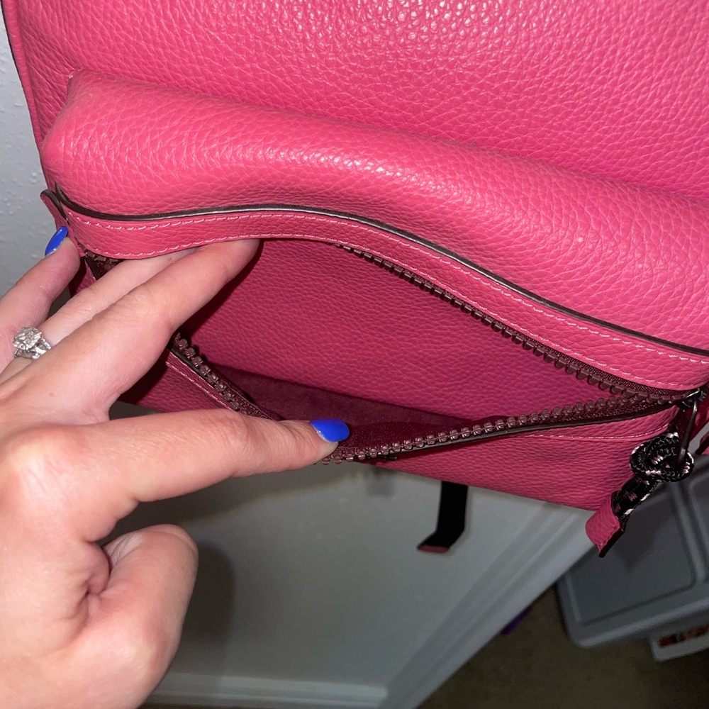 Coach Pink Leather Backpack - Picture 3 of 8